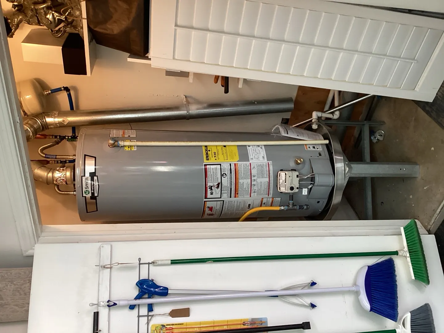 AO Smith ProLine gas water heater installed in an Oklahoma City home