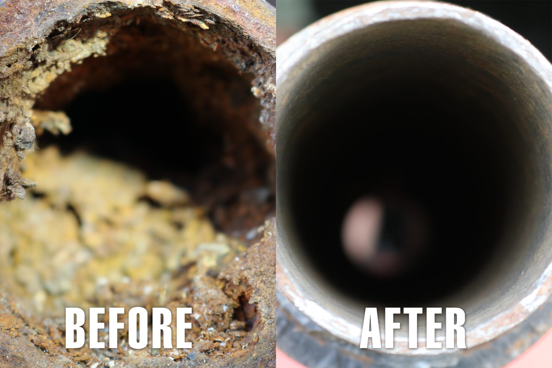 Technician repairing an open Navien tankless water heater